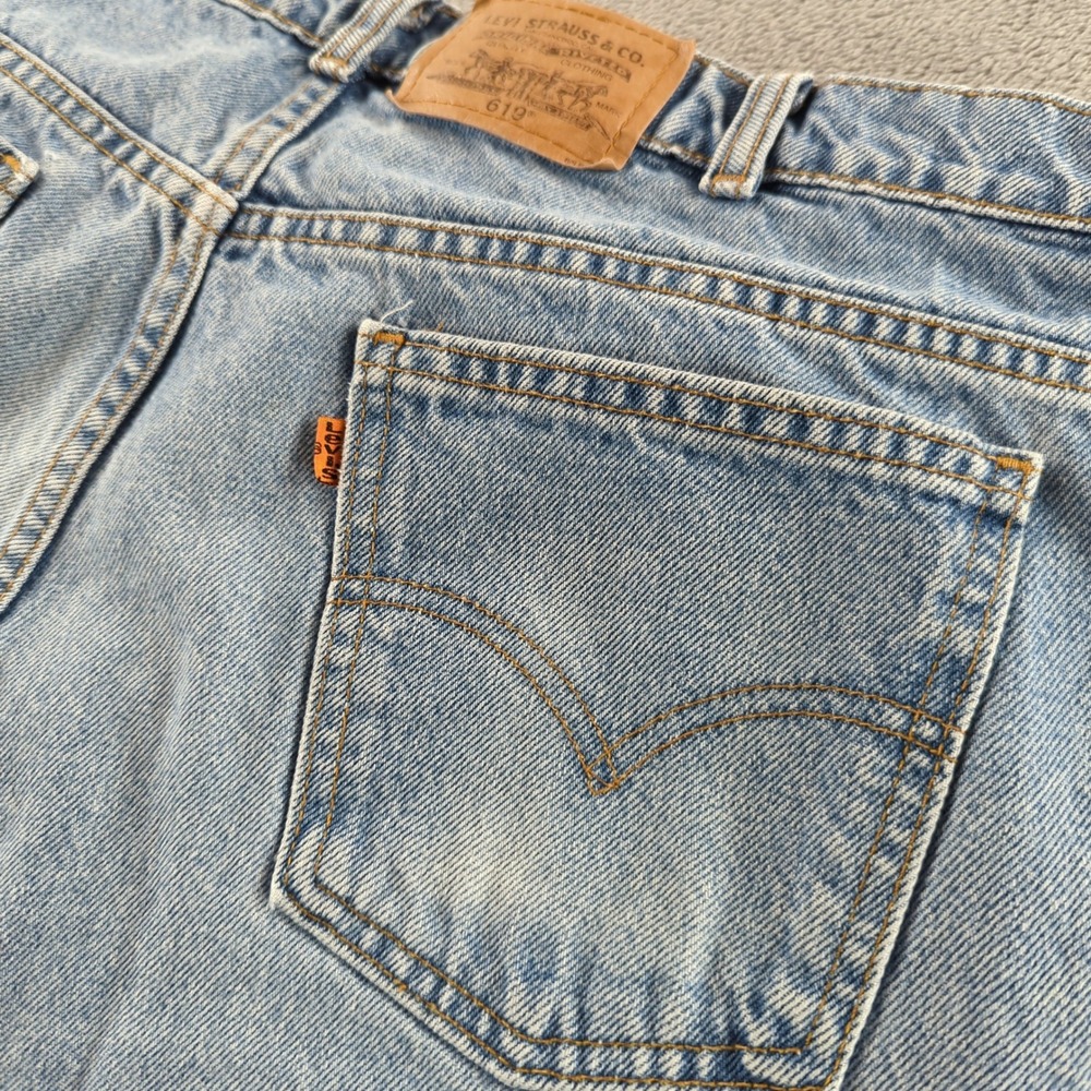 Vintage Levis Jeans 38x30 (Fits 34x29) Blue Light Relaxed Orange Tab Canada 90s